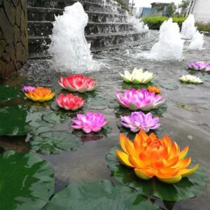 Artificial Lotus Floating Flower (10 cm) - Evergreen Bamboo India Pvt Ltd : Innovative Grass Sports Turf