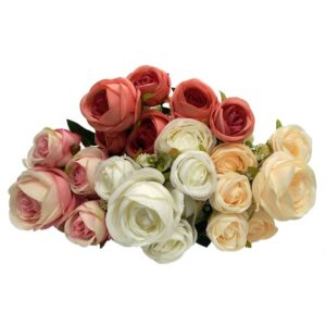 Artificial Rose Flower Bunch With 7 Heads 45 cm - Elen India