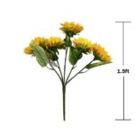 Artificial Sunflower Bunch with 5 Head (1.5 ft)- Elen India