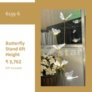 Butterfly Stand For Decor at Floor and Outdoor Space During the Function | 6ft Height