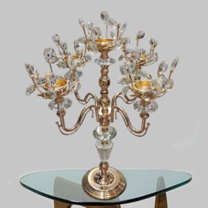 Candle Glass Holder For Decor, Party, Home and Wedding Decor (Color Gold)