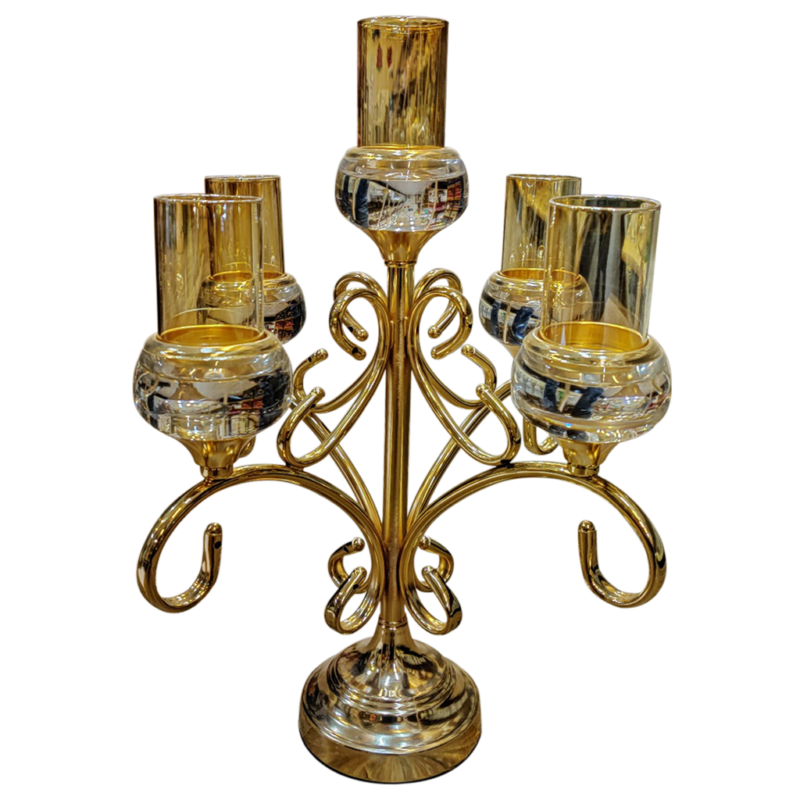 Candle Glass Holder For Several Decoration at Home, Event, Wedding | Unique Styles, Gold