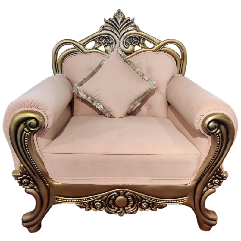 Light Pink Couple Sofa Chairs For Wedding and Decor | Set Of 2 Pcs