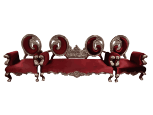 Maroon 3 Seater Sofa Set For Decor