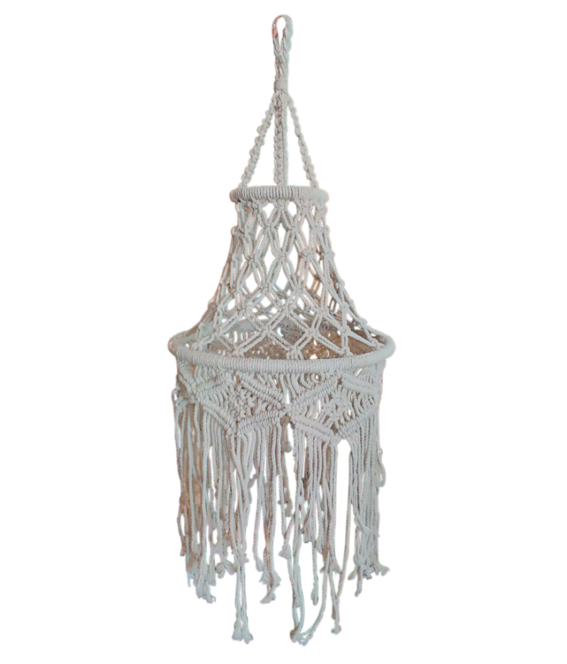 Off White Boho Lamp Hanging For Decor | Set Of 5 Pcs