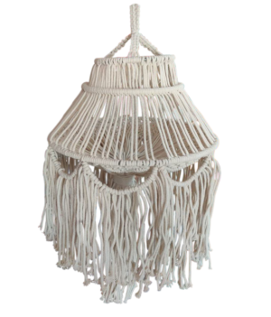 Off White Boho Lamp Hanging For Decor | Set Of 5 Pcs