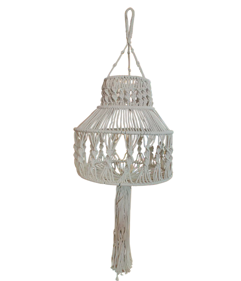 Off White Boho Lamp Hanging For Decor | Set Of 5 Pcs