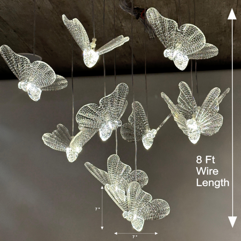 Pack Of 10 LED Acrylic Butterfly 10 Inches With Light | Competent For All Kinds Of Decor (Wedding, Event and Home)