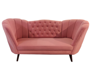 Peach Pink Couple Sofa For Home and Event Decor