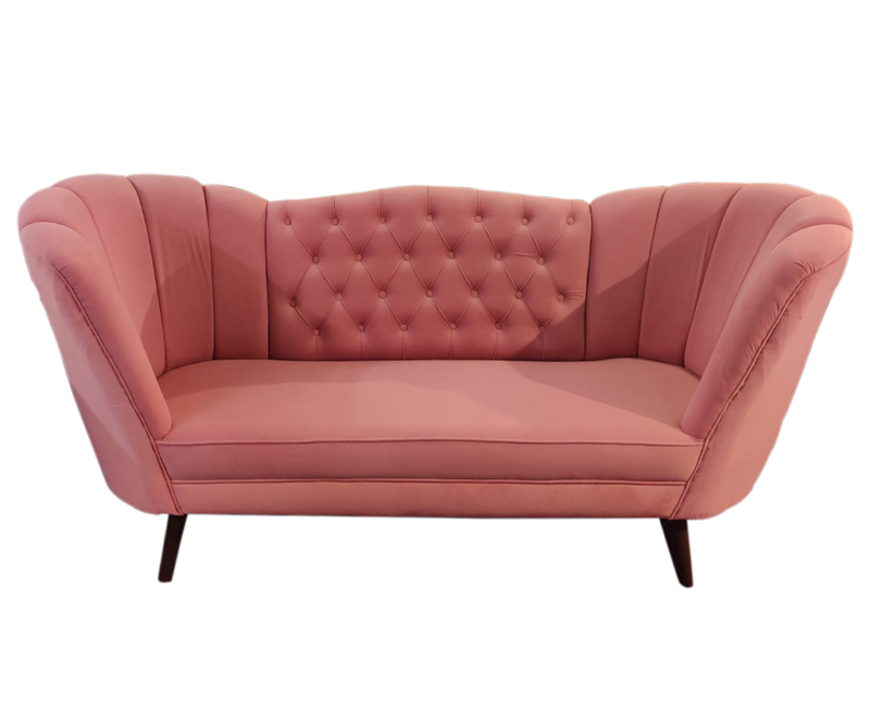 Peach Pink Couple Sofa For Home and Event Decor