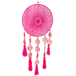 Pink Bulan Hanging For Home and Wedding Decor | Set Of 5 Pcs