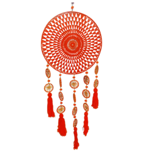 Red Bulan Hanging For Decor | Set Of 5 Pcs