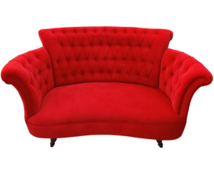 Red Couple Sofa For Wedding and Event Decor