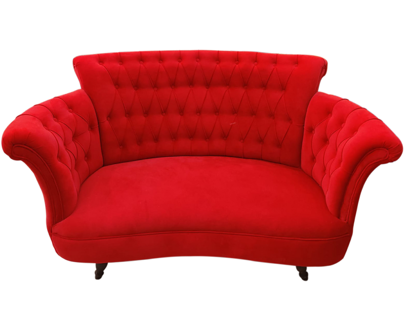 Red Couple Sofa For Wedding and Event Decor