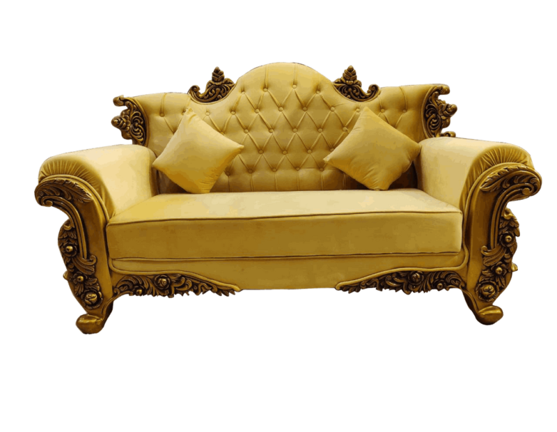 Sofa For Various Decor Purposes (Wedding, Reception, Party, Event and Hospitality Decor ) | Color: Yellow