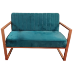 Turquoise Blue Double Seater Sofa For Decor