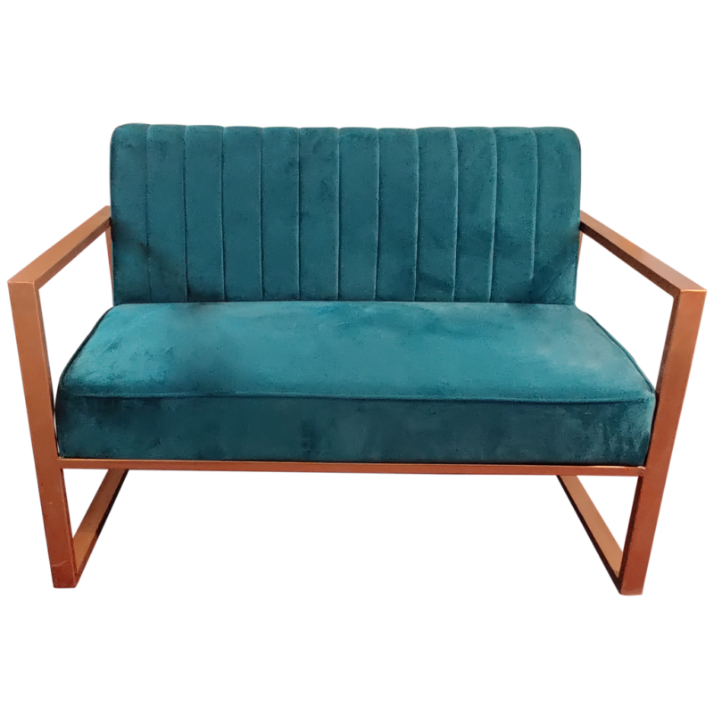 Turquoise Blue Double Seater Sofa For Decor