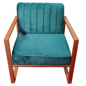 Turquoise Blue Single Seater Sofa For Decor