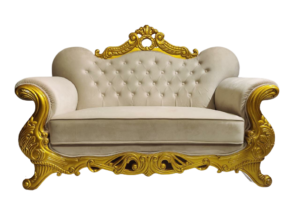 Two Seater Sofa For Home Decor, Office, Wedding and Others | Stylish Look, Color Ivory