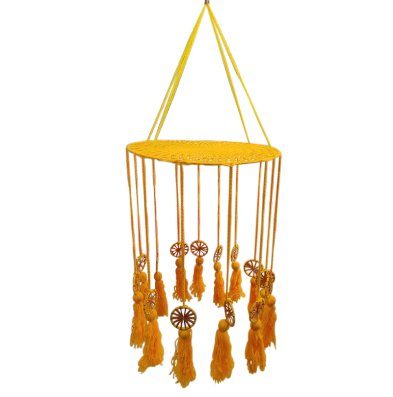 Yellow Bulan Hanging For Living Room, Decor, Wedding and Event | Set Of 5 Pcs