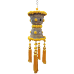 Yellow Damaru Shape Hanging For Decor